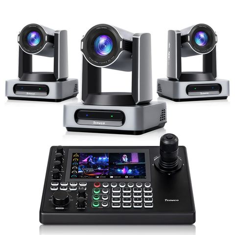 Tenveo 4K60 Three-Camera NDI|HX3 Production Kit