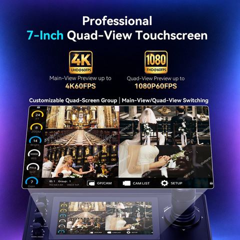 Tenveo 4K60 Three-Camera NDI|HX3 Production Kit – view 3