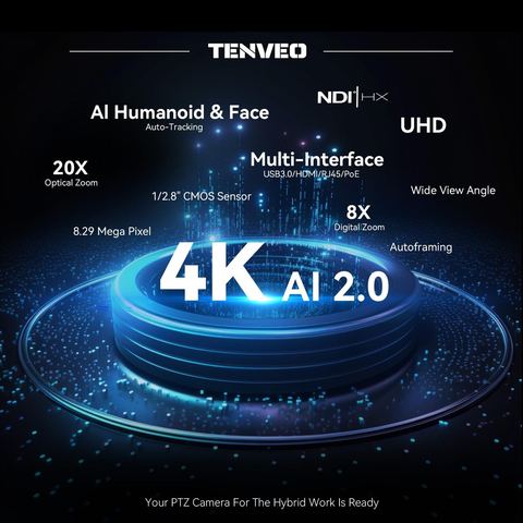 Tenveo VL20U 4K AI Tracking PTZ Camera – view 2