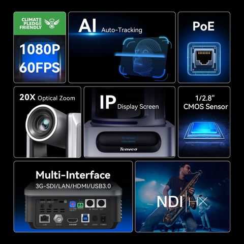 Tenveo VX20M 4K NDI PTZ Camera – view 2